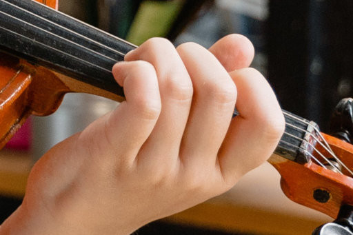 A child playing violin